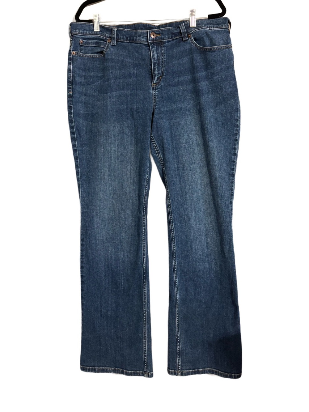 Duluth Trading Co Classic Indigo Flare Jeans Women’s 18 x 33